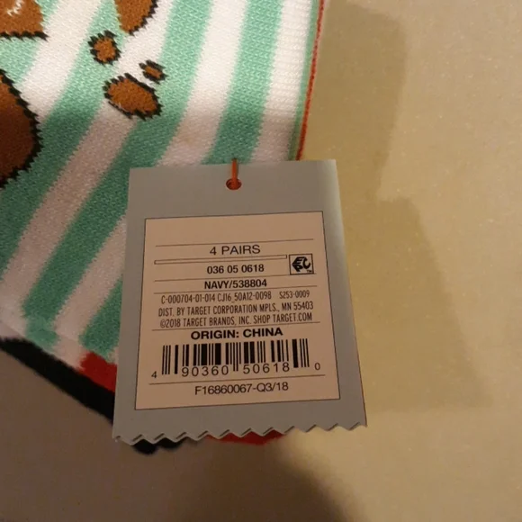 4 New Pairs Cat & Jack Girls Kids Crew Sock - Picture 5 of 5